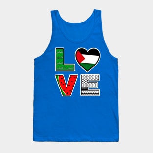 LOVE - Palestinian Symbols - Front Tank Top
